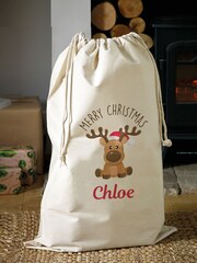 Personalised 100% Cotton Santa Or Reindeer Christmas Sack by Loveabode - Image 7 of 8