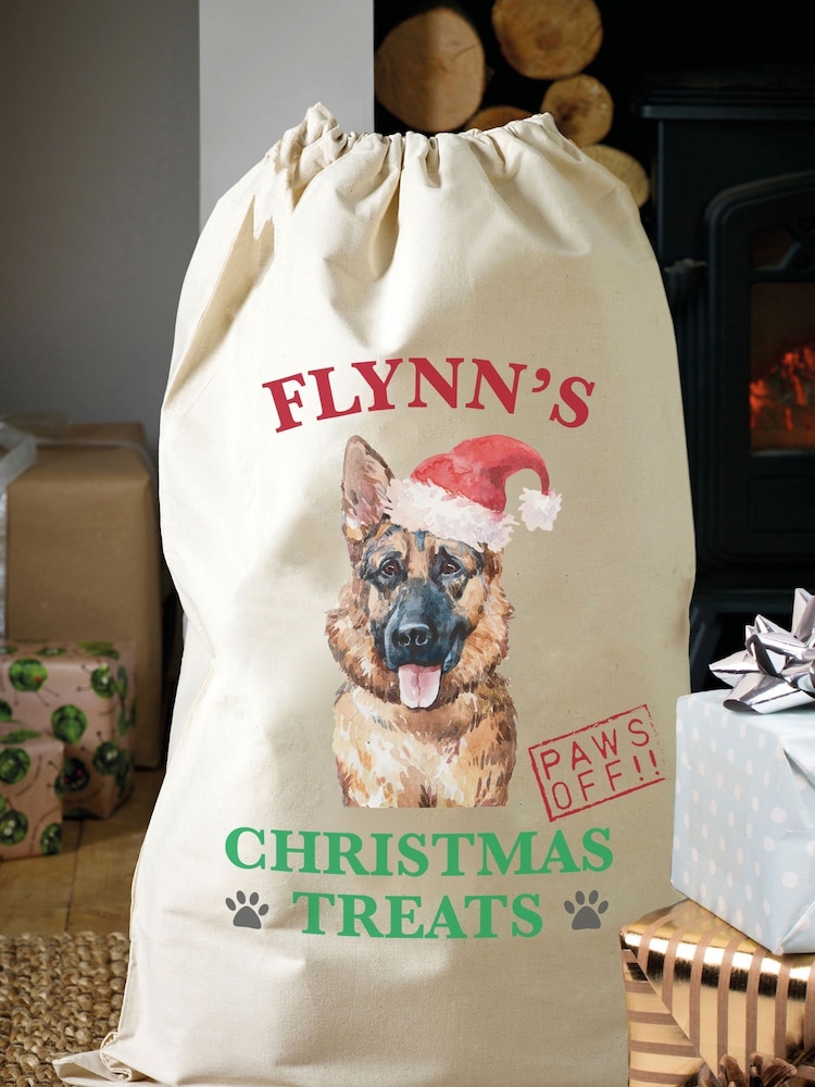 Personalised Dog Bread Christmas Sacks by Loveabode - Image 1 of 4