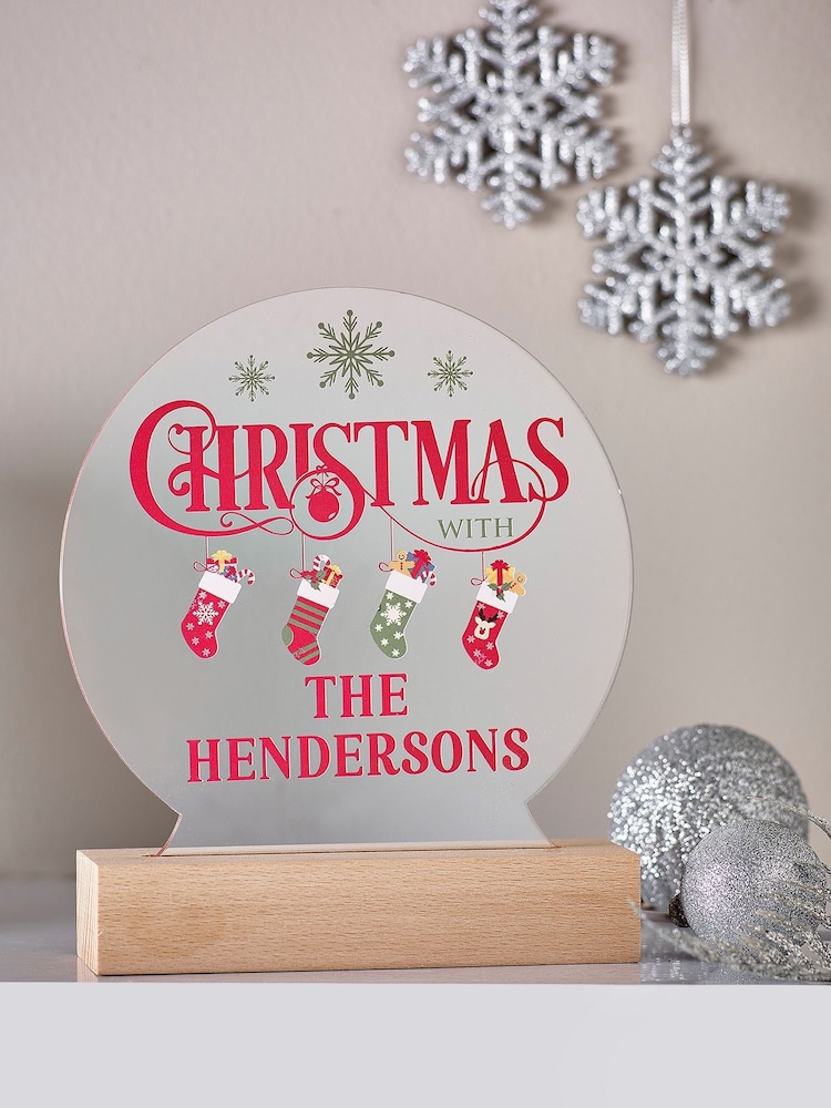 Personalised Xmas Stocking Night Light by Loveabode - Image 2 of 4