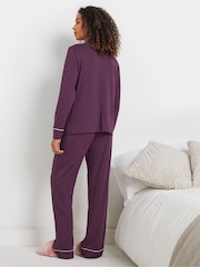 M&Co Red Long Sleeve Pyjamas Set - Image 3 of 5