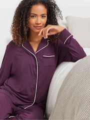 M&Co Red Long Sleeve Pyjamas Set - Image 4 of 5