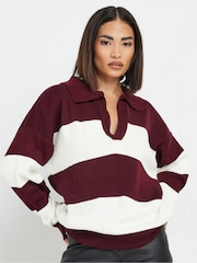 PixieGirl Petite Red Stripe Collar Jumper - Image 1 of 5