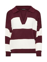 PixieGirl Petite Red Stripe Collar Jumper - Image 5 of 5
