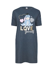 Yours Curve Blue Disney Love Yourself Eeyore Sleep T-Shirt Nightdress - Image 5 of 5