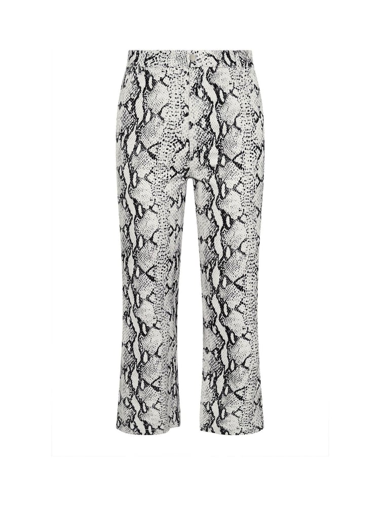 Yours Curve Grey Limited Snake Print Jeans - Image 5 of 5