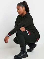 Yours Curve Black Structured Hoodie - Image 4 of 5
