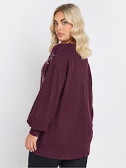 Yours Curve Purple Star Heatseal Jumper - Image 3 of 5