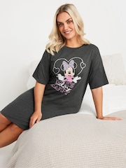 Yours Curve Grey Disney Minnie Mouse Make Today Happy Sleep T-Shirt Nightdress - Image 3 of 5