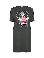 Yours Curve Grey Disney Minnie Mouse Make Today Happy Sleep T-Shirt Nightdress - Image 5 of 5