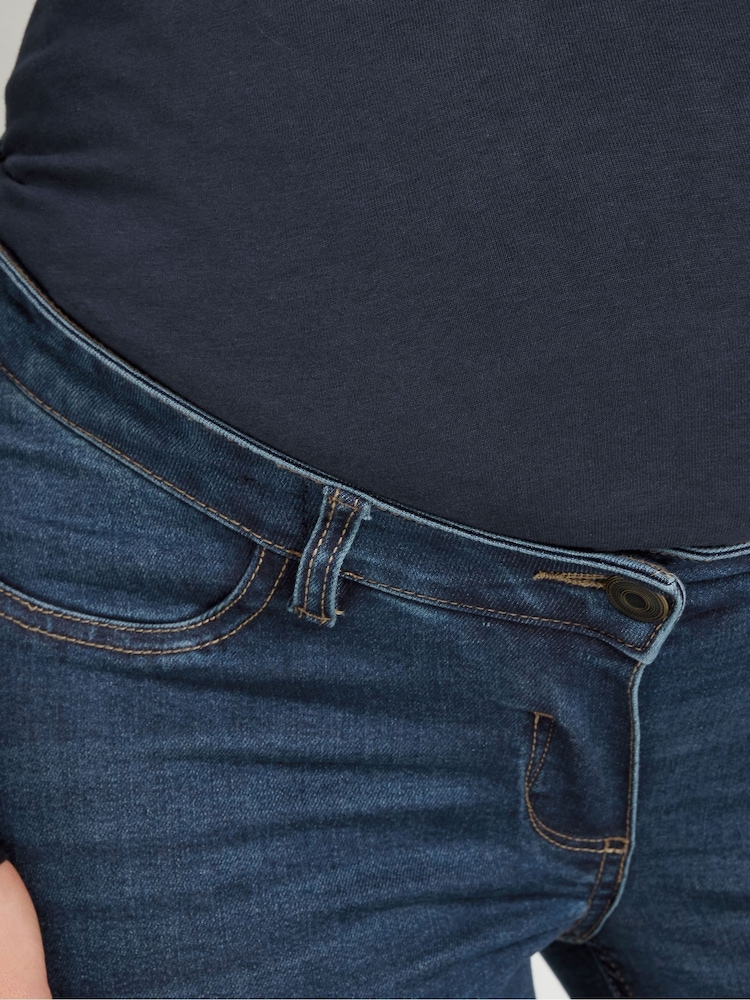 Long Tall Sally Blue Maternity Cigarette Jeans - Image 6 of 6
