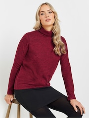 Long Tall Sally Red Roll Neck Soft Touch Top - Image 1 of 5