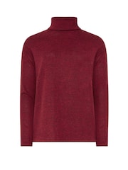 Long Tall Sally Red Roll Neck Soft Touch Top - Image 5 of 5