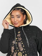 Yours Curve Black Merry Christmas Sweatshirt - Image 4 of 5