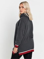 Yours Curve Grey Structured Hoodie - Image 3 of 5