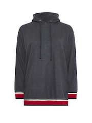 Yours Curve Grey Structured Hoodie - Image 5 of 5