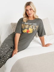 طقم بيجامة برِجل واسعة بتصميم Winnie The Pooh تشكيلة Disney من Yours Curve - صورة 3 من 5