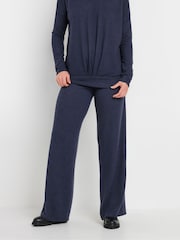 Long Tall Sally Blue Soft Touch Wide Leg Trousers - Image 2 of 5