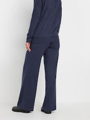 Long Tall Sally Blue Soft Touch Wide Leg Trousers - Image 3 of 5