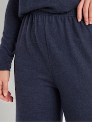 Long Tall Sally Blue Soft Touch Wide Leg Trousers - Image 4 of 5