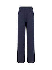 Long Tall Sally Blue Soft Touch Wide Leg Trousers - Image 5 of 5