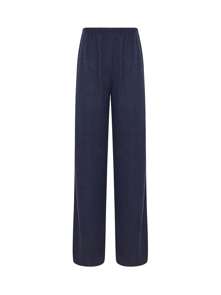 Long Tall Sally Blue Soft Touch Wide Leg Trousers - Image 5 of 5