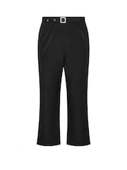 Yours Curve Black London Premium High Waist Straight Trousers With Belt - Image 5 of 5