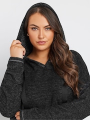 Yours Curve Grey Soft Touch Hoodie - Image 4 of 5