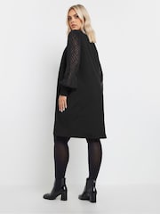 Yours Curve Платье с тканым жаккардовым рукавом - Image 3 of 5