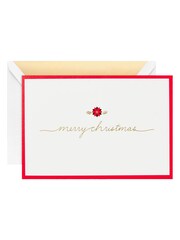 Hallmark Red 3D Pop Up Poinsettia Design Christmas Card - Image 3 of 4