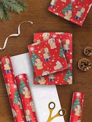 Hallmark Red Christmas Wrapping Paper 3 Rolls x 4M in 1 Design - Image 1 of 4