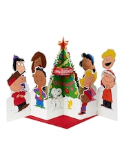 Hallmark White 3D Pop Up Peanuts Gang & Snoopy Christmas Card - Image 2 of 4