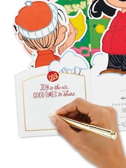 Hallmark White 3D Pop Up Peanuts Gang & Snoopy Christmas Card - Image 4 of 4