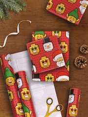 Hallmark Red Christmas LEGO Wrapping Paper 3 Rolls x 4M - Image 1 of 4
