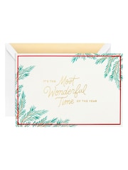 Hallmark Green 3D Pop Up Wreath Design Christmas Card - Image 3 of 4