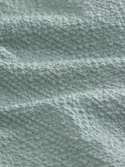 Light Blue/Sage Green Seersucker Swim Shorts - Image 11 of 12