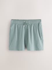 Light Blue/Sage Green Seersucker Swim Shorts - Image 8 of 12