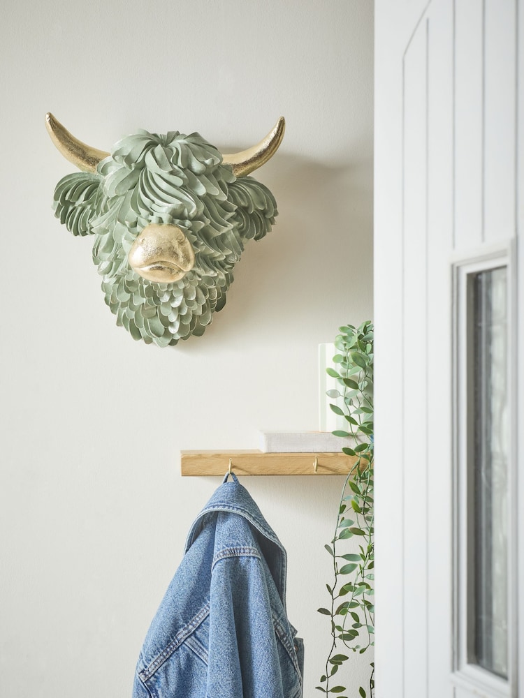 Sage Green Hamish The Highland Cow Wall Plaque - Image 1 of 5