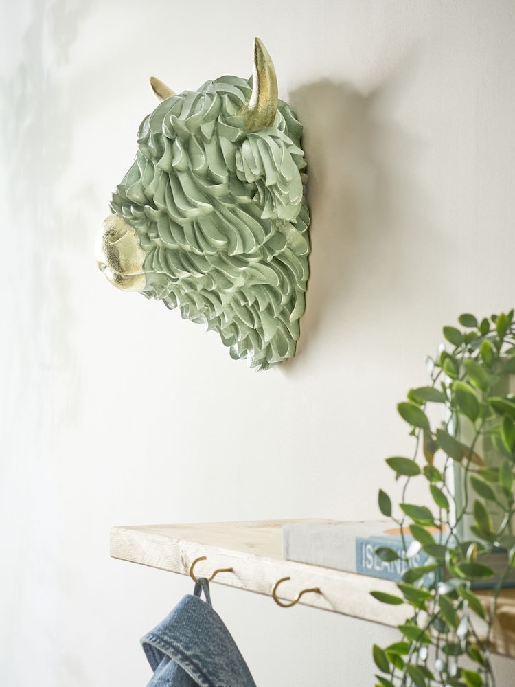 Sage Green Hamish The Highland Cow Wall Plaque - Image 2 of 5