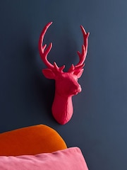 Pink Stag Head Wall Plaque - Image 2 of 6
