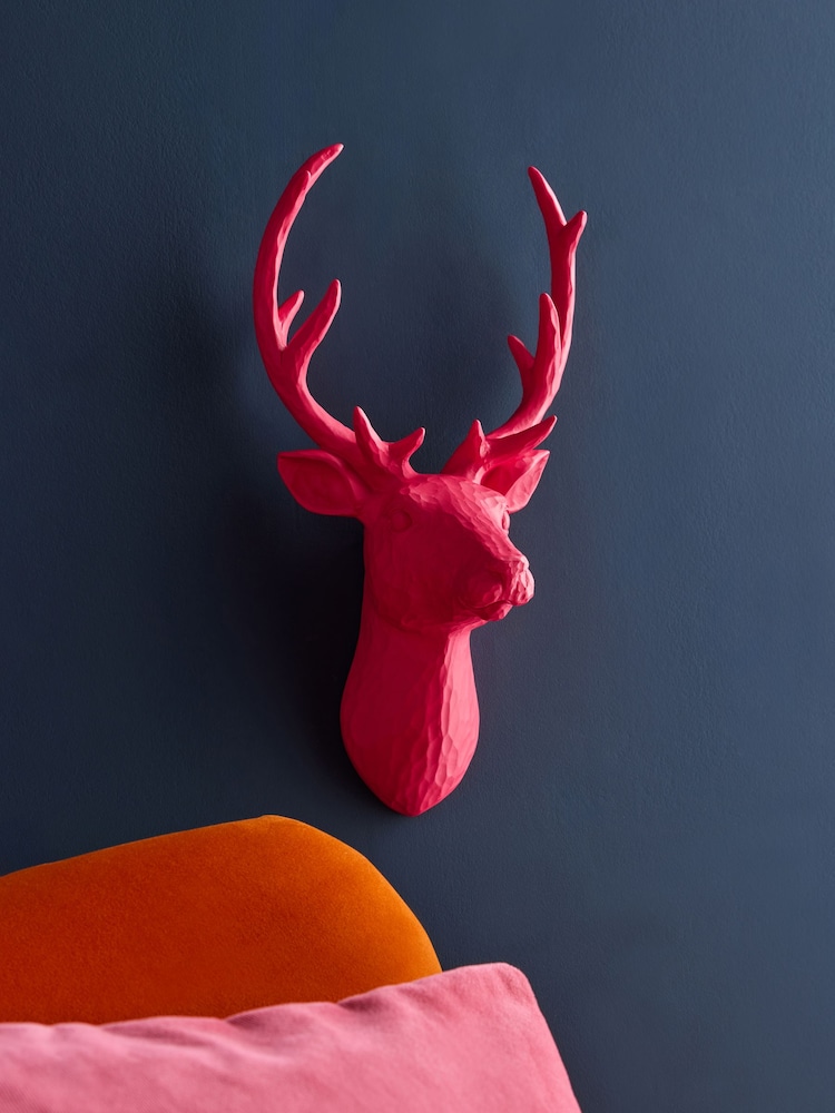 Pink Stag Head Wall Plaque - Image 2 of 6