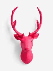 Pink Stag Head Wall Plaque - Image 4 of 6