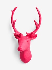 Pink Stag Head Wall Plaque - Image 5 of 6