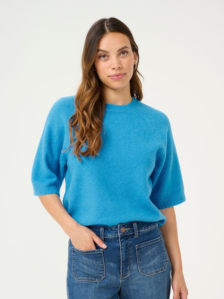 Kaffe Loose Fit KAsylvie Half Sleeves Pullover Jumper - Image 1 of 5