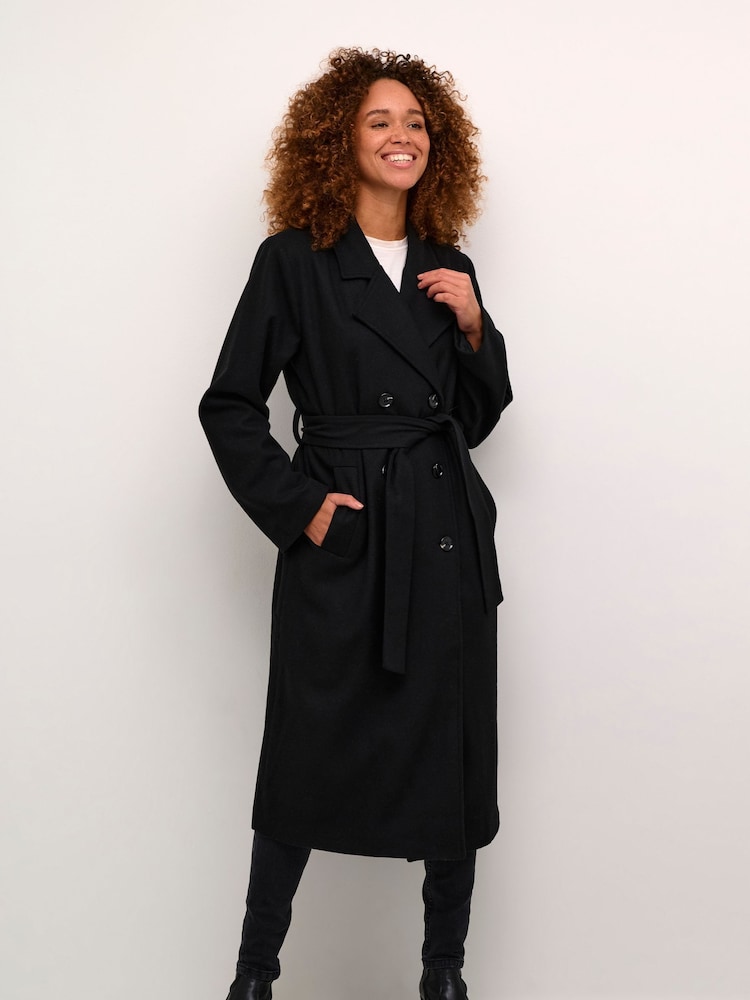 Kaffe Casual Fit Fanny Double Breasted Coat - Image 1 of 5