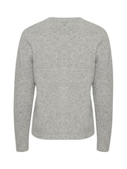 Kaffe Grey Kasylvie V-Neck Buttons Cropped Cardigan - Image 5 of 5