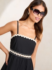 Lipsy Black Wrap Around Sunglasses - Image 3 of 5
