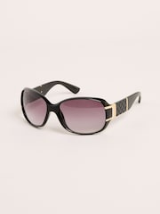 Lipsy Black Wrap Around Sunglasses - Image 5 of 5