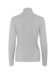 Cream Grey Crdela High Neck Zipper Pullover Jumper - Image 5 of 5