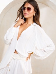 Lipsy Pink Aviator Sunglasses - Image 3 of 5