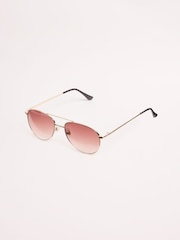 Lipsy Pink Aviator Sunglasses - Image 5 of 5